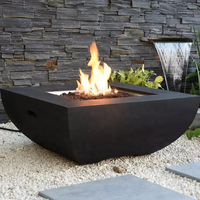 Table de foyer au gaz en acier au carbone de style moderne, conçue sur mesure par des fabricants chinois, pour l'extérieur, la cour, le patio, pour les fêtes barbecue