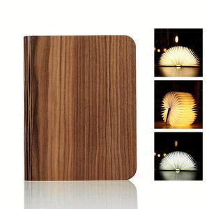 Custom Promotional Novelty Gift Portable Led Bamboo Book Light <b>Folding</b> Night Light USB Rechargeable 6-10H Lighting <b>Table</b> Lamp - Product Image 2