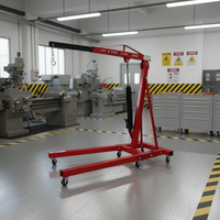 Grue de levage de moteur de voiture hydraulique pliable et mobile de 2 tonnes, électrique, de fabrication chinoise, neuve, en métal, avec élingue à chaîne, pour utilisation au sol