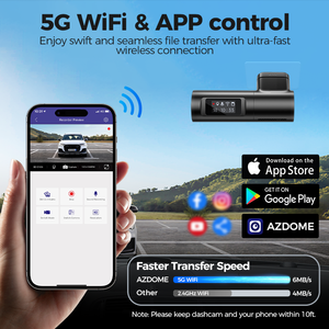 Cámara para Auto AZDOME M330MAX con Pantalla de 0.96'', Grabación en Bucle HD 4K, Sensor G, WDR, Visión Nocturna, Modo de Estacionamiento 24H - Product Image 5
