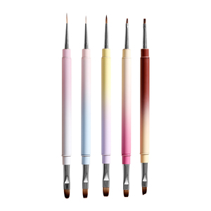 Kit de pinceaux à ongles double embout multifonction pour gel, stylo de peinture pour ongles, logo personnalisé, outil de manucure DIY pour salon, kit de pinceaux pour nail art - Product Image 1