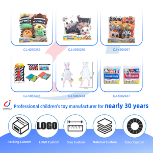 Chengji Ensemble de chaussettes <span class=keywords><strong>pour</strong></span> bébés <span class=keywords><strong>et</strong></span> hochets de poignet, jouets en peluche doux à motifs animaux colorés de dessins animés, <span class=keywords><strong>pour</strong></span> l'éveil sensoriel <span class=keywords><strong>et</strong></span> le calme - Product Image 4