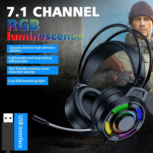 Wired <strong>Gaming</strong> <strong>Headset</strong> With Microphone For PS4 PS5 Xbox Series Switch Over-Ear Headphones With Led RGB Light - Product Image 5