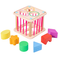 Juego de Madera Montessori para Niños, Caja de Clasificación de Formas y Colores, Juguete Educativo Sensorial para Niños y Niñas