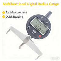 Jauge de rayon numérique multifonctionnelle en acier inoxydable pour la mesure d'arc circulaire R0.3-100MM, outil durable de haute précision pour