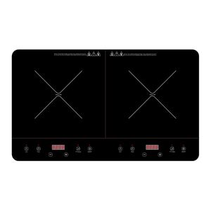 Sản Phẩm Phổ Biến 1500W + 1500W Điều Khiển Cảm Ứng Phẳng Thương Mại Chất Lượng Cao Bảng Top 2 Burner Cảm Ứng Từ Bếp - Product Image 1