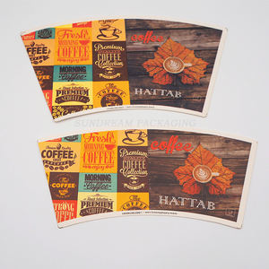 Bicchiere a Ventaglio Personalizzabile in Carta Kraft Rivestita su Entrambi i Lati, Monouso per Alimenti, con Pellicola Decorativa per Bevande e Caffè - Product Image 3