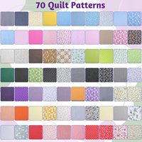 Paquete de cuadrados de tela de algodón acolchada estampada multicolor precortados para manualidades de costura y patchwork.