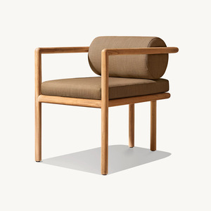 Set da Pranzo per Esterni in Alluminio e Legno Teak, <span class=keywords><strong>Tavolo</strong></span> e <span class=keywords><strong>Sedie</strong></span> Impermeabili per <span class=keywords><strong>Giardino</strong></span>, Balcone, Villa, Arredamento Moderno e Semplice - Product Image 2