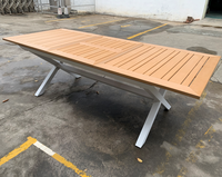 Table d'extension extensible en aluminium pour jardin, système Butterfly