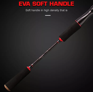 Caña de pescar de fibra de carbono de alta calidad, 2 secciones, señuelo, fundición ultraligera, giratoria, con juego de carretes - Product Image 4