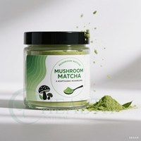 Poudre de matcha de champignon de mélange naturel de marque privée d'OEM avec de la spiruline bleue Superfood Mushrooms MCT Oil Coconut Powder