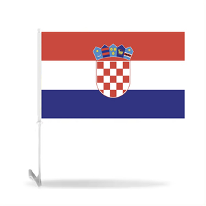 Venta al por mayor 2024 Copa Europea coche ventana bandera 12x18 ''30x45cm país nacional Turquía bandera para automóviles - Product Image 5
