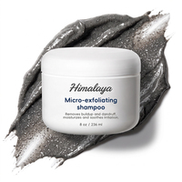Shampoo micro-exfoliant OEM/ODM sous marque privée – Nettoyage en profondeur du cuir chevelu, élimination des peaux mortes, anti-pelliculaire, soulagement des démangeaisons, soin capillaire lissant