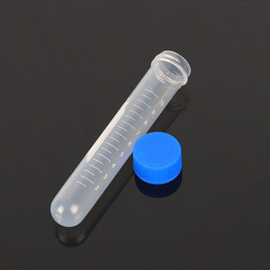 Yuan Yi Centrifuge <b>Tube</b> 10Ml Round Bottom Screw Cap Transparent <b>Plastic</b> Laboratory Supply - Product Image 1