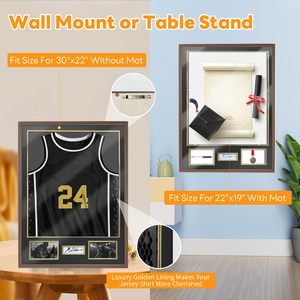 Estuche de exhibición de marco de Jersey Marco de exhibición de Jersey deportivo con protección UV 98% <span class=keywords><strong>para</strong></span> uniforme de fútbol de hockey de béisbol y camiseta - Product Image 4