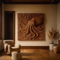 Panneau mural 3D paramétrique, Décoration murale en bois paramétrique, Art mural ondulé en bois paramétrique pour hôtel
