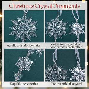 Décoration de noël flocon de neige amour goutte d'eau pendentif ensemble accessoires Festival mariage centre commercial pendentif créatif - Product Image 2