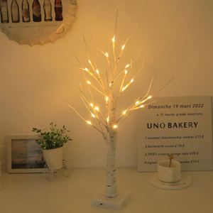 White Christmas <b>Tree</b> with <b>Lights</b> Tabletop Birch <b>Tree</b> with LED Battery <b>Light</b> up Home Party WeddingChristmas Decoration - Product Image 3