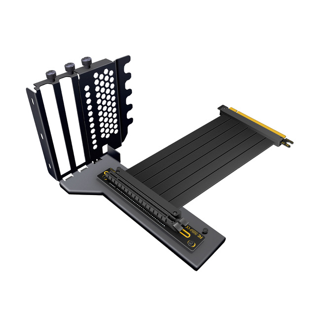 PCI-E Vertical Graphics Card Holder Vertical Mounting Bracket Kit PCI-E 4.0 Riser Cable Kit Extension Card