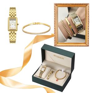 Conjunto de Pulsera y Reloj de Cuarzo para Mujer, Diseño Vintage, Chapado en Oro, con Diamantes, Personalizado, de Acero Inoxidable, Marca Dames Horloge - Product Image 2
