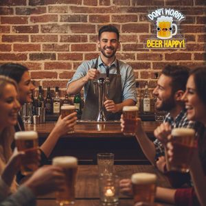 Letrero de Neón 'Don't <span class=keywords><strong>Worry</strong></span>, Beer Happy', Luz de Neón LED para Bar, Luces de Cerveza para el Día del Padre, Letreros de Neón Personalizados - Product Image 4