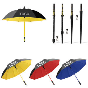 Paraguas de Golf Recto Personalizado al por Mayor con Logotipo, Resistente al Viento y a la Lluvia, con Mango de Plástico y Funda Impermeable para Viajes y Uso en Exteriores - Product Image 1