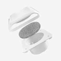 Hotte de ventilation intérieure système HVAC diffuseur en plastique ABS pressé à trois vitesses carré ajuste l'évent d'air frais