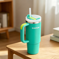 Gobelet isotherme moderne en acier inoxydable à double paroi de 40 oz, avec couvercle anti-fuite et anti-déversement, sans BPA, isolation thermique de 12 à 24 heures