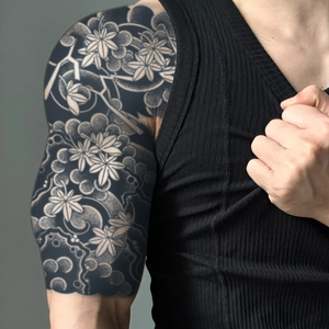 Tatouage temporaire tatouage semi permanent étanche à la sueur dure 2 semaines tatouage anti-friction à base de plantes réaliste pour le corps du bras - Product Image 5