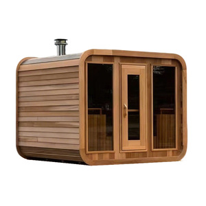 Sauna Exterior de Madera de Hemlock con Calefacción de Piedra Volcánica de 4000W para Uso Familiar en Villas - Product Image 3