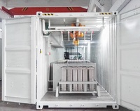 Usine de production de glace en blocs d'eau salée à refroidissement direct de 3 tonnes, capacité de stockage de glace de 1000 kg, avec moteur et composants essentiels de transmission