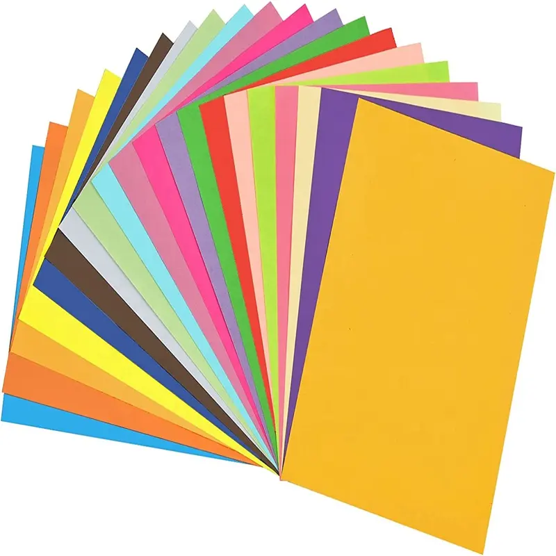 กระดาษแข็งพิมพ์แบบกำหนดเอง80gsm 160gsm 180gsm 260กรัม300กรัม350กรัมกระดาษแข็งสีสันสดใส A4