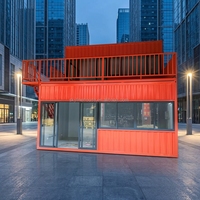 Maison conteneur mobile SKYLINE Design pour boutique, magasin, salle d'exposition, bureau moderne, bâtiment préfabriqué modulaire en acier, prix bas