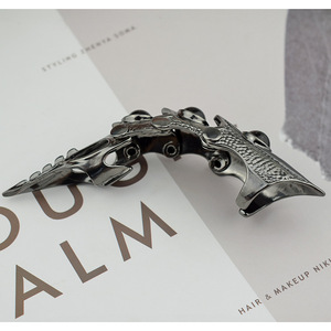 Kingcome Fashion <span class=keywords><strong>Punk</strong></span> <span class=keywords><strong>Rock</strong></span> Rings Vintage personalizzato Animal Skull Full Finger Long Ring accessori - Product Image 5