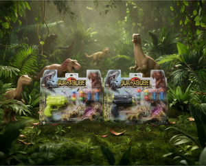 ชุดปืนของเล่นพลาสติกธีมจูราสสิคพร้อมลูกดอกหลากสีสำหรับเด็กอายุ 5 ถึง 7 ปี ใช้งานด้วยมือ สำหรับเด็กทั้งชายและหญิง - Product Image 2