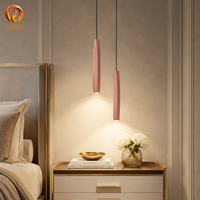 Lampe suspendue LED en tube pour îlot de cuisine, salle à manger, boutique, comptoir de bar, décoration, lampe de plafond suspendue en aluminium en forme de losange pour bureau