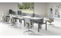 Chaise de bureau moderne en maille avec hauteur réglable et pivotante, support lombaire ergonomique, accoudoirs réglables, chaises de travail