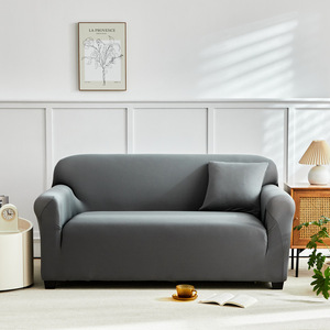 Housse de canapé moderne en polyester 100% couleur unie, extensible, tout inclus, <span class=keywords><strong>lavable</strong></span>, antidérapante, protection de meubles pour salon - Product Image 1