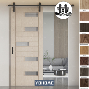 Yohome Produttore di Porte Scorrevoli, Porta a Specchio Scorrevole Interna Moderna Impermeabile in Legno Massello, Porta in Vetro per Appartamento - Product Image 4