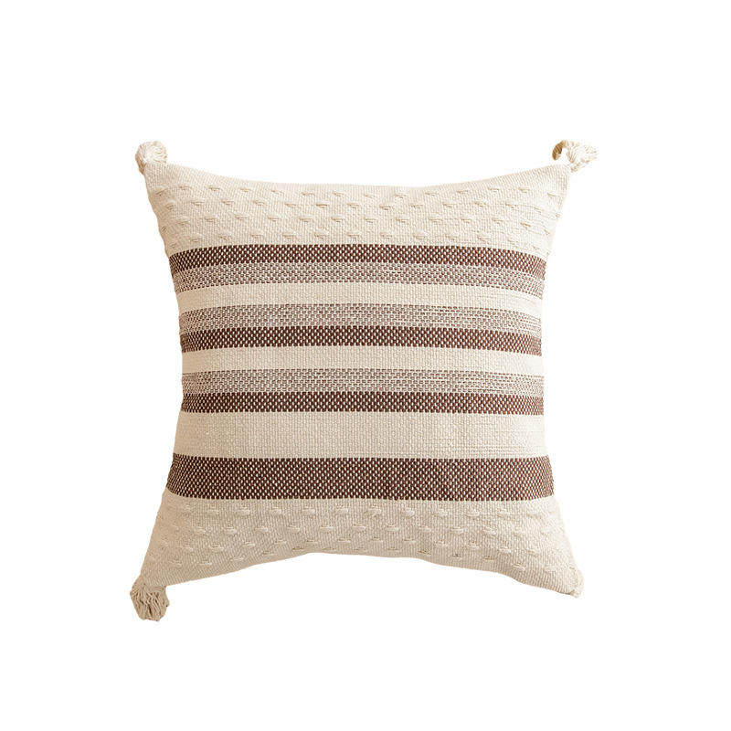 ลายทางแนวนอนสีน้ำตาล