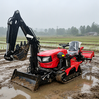 Mini tracteur agricole à chenilles de 35 CV avec accessoires, tracteurs agricoles, pompe, engrenage, moteur diesel, boîte de vitesses