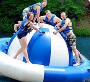 Waterpark dày PVC Inflatable điên Saturn công viên nước Gyro bập bênh thuyền nổi quay đồ chơi - Product Image 2