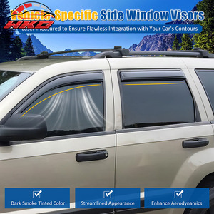 Pare-soleil pour fenêtres de Jeep Grand Cherokee 05-10, déflecteurs de pluie - Product Image 3