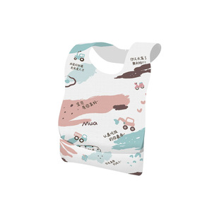 Disposable Baby Bibs Rectangular Animal Print 0-12 Months For Feeding Drool Protection - Product Image 2