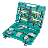 Kit de réparation de carrosserie automobile professionnel 7 pièces en acier au carbone avec poignée en plastique pour débosselage de voiture