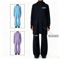 RNLYEE Vêtements de sport modestes, personnalisation rapide, fabricant, matériaux durables, poches mains libres, ensembles modestes, hijab pour femmes, poignets fixes