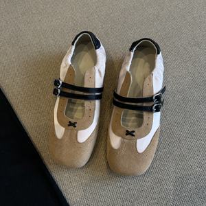 Zapatillas de Ballet Deportivas Retro Coloridas para Mujer, Marca De Xun, con una Sola Correa, Diseño Calado y Corte Bajo, de Cuero Genuino, para Primavera y Verano - Product Image 6