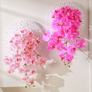 Decoración Artesanal para el Hogar, Flor <span class=keywords><strong>Colgante</strong></span> de Pared, Orquídea Artificial de Látex para Bodas, Acción de Gracias, Navidad, Regreso a Clases - Product Image 1