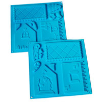 Moule à chocolat en silicone pour maison de pain d'épices de Noël - Écologique et facile à démouler